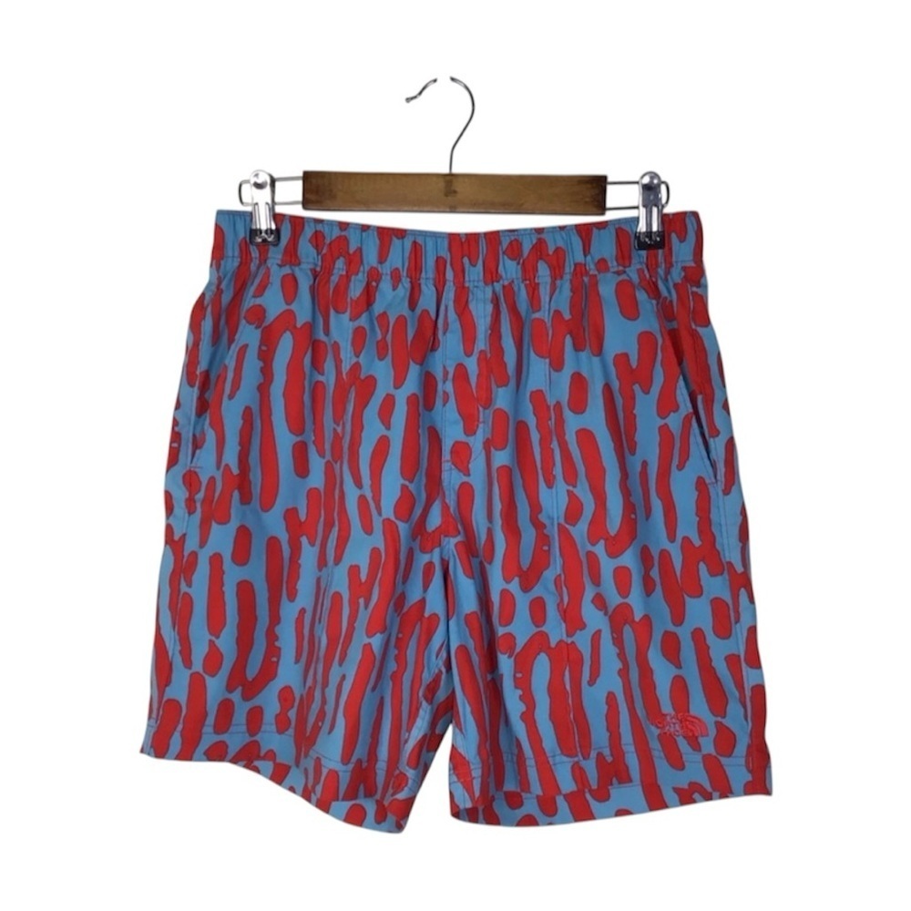 The North Face Class V Pull-On Shorts in Norse Blue Amniote Print Size Small.